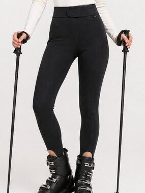 NWT Vintage 80s Schoeller Skifans Stretch Stirrup Ski Snow Pants Black Sz 4